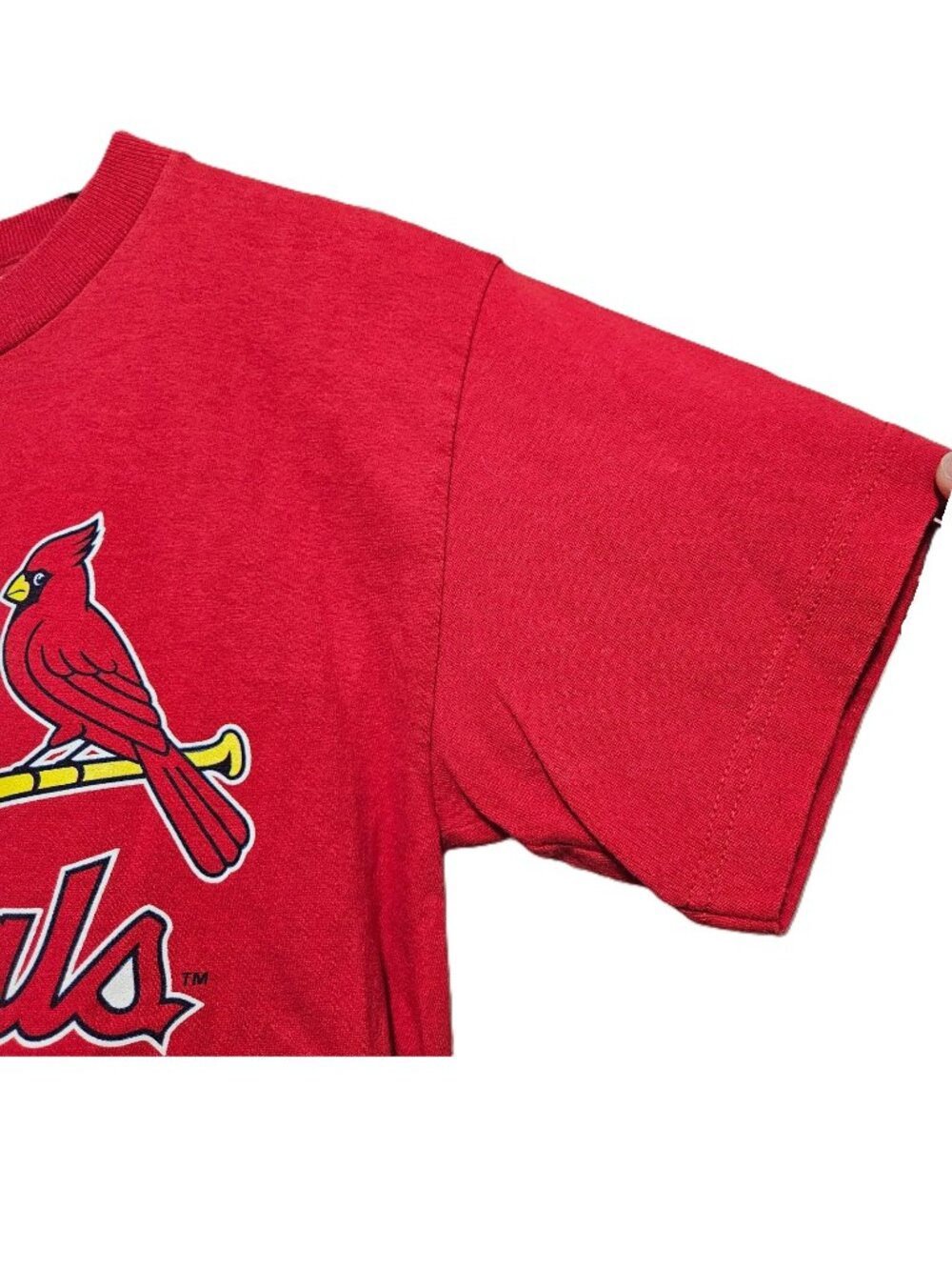 St. Louis Cardinals Kids M medium Holliday 7 tshirt sports Cotton Majestic Red - Picture 4 of 12